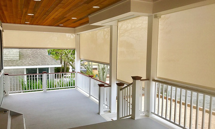 Retractable Screens installed in a Hudson Valley home deck